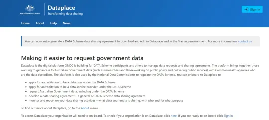 Dataplace: Making it easier to request to transfer government data 