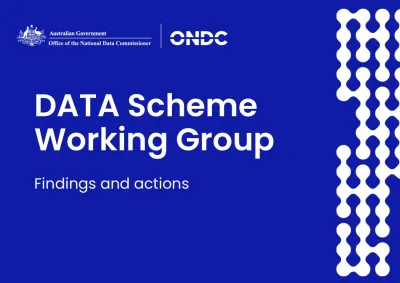 DATA Scheme Working Group findings and actions